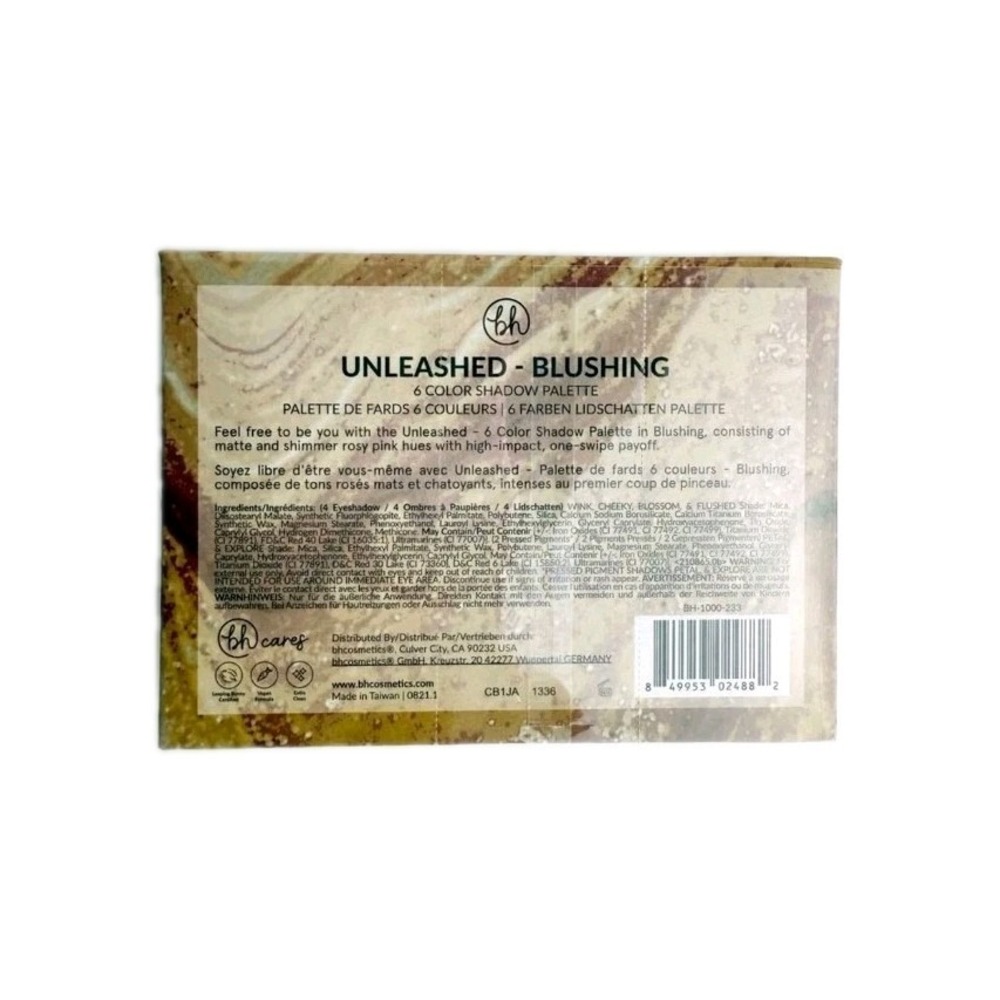 BH Cosmetics Unleashed 6 Color Shadow Palette BLUSHING Brand New - Picture 3 of 5